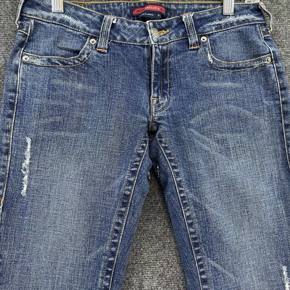 BCBG Y2K Bootcut Jeans Women's Size 6 Low Rise Dark Wash Blue Denim Vintage